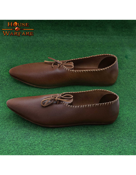 Sapatos Senhora Medieval em pele com...