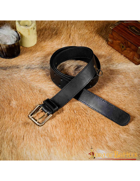 Cinto de couro fantasia medieval - Preto