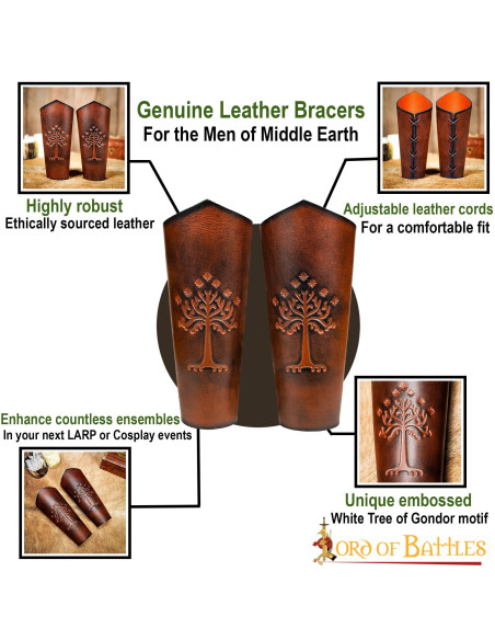 Bracelete Minas Tirith White Tree -...