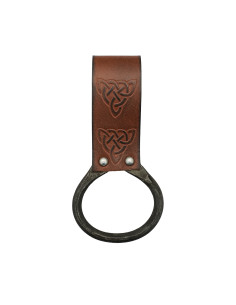 Baldric para machados com nós celtas - marrom