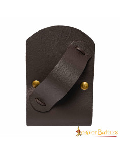 Baldric para espadas de madeira em couro - Marrom (13x8 cm.) 2