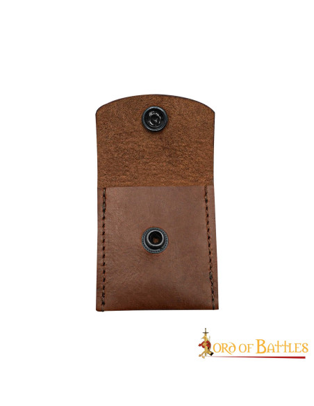 Prática bolsa medieval em pele -...