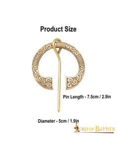 Fíbula de latão celta (7,5x5 cm.) 2