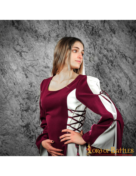 Vestido medieval de mulher Zuria,...