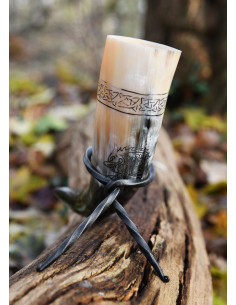 Chifre Viking Norse Wolf Fenrir com suporte (200-300 ml.) 2