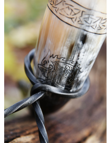 Chifre Viking Norse Wolf Fenrir com...