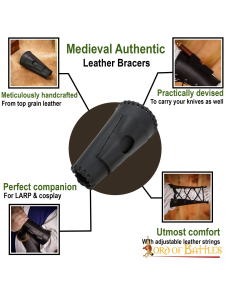 Pulseiras medievais com porta-faca