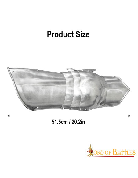 Pernas de armadura de aço medieval...