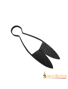 Tesoura medieval de ferro forjado à mão (24 cm.)