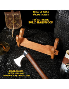 Suporte de parede de madeira para pendurar 1 katana 2