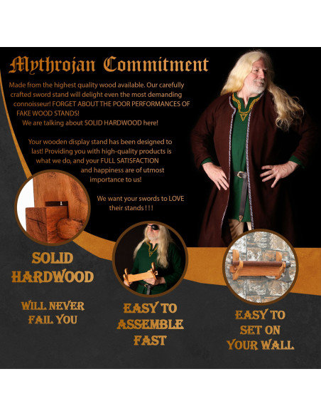 Suporte de parede de madeira para...