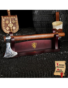 Suporte de secretária em madeira para pendurar 1 espada 2