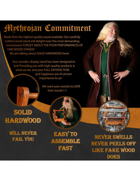 Suporte de parede em madeira para...