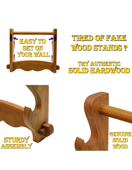 Suporte de parede em madeira para...