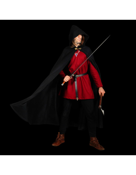 Grande Capa de Lã com Fecho de Latão...