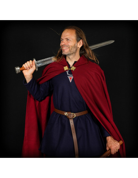 Grande Capa de Lã com Fecho de Latão...