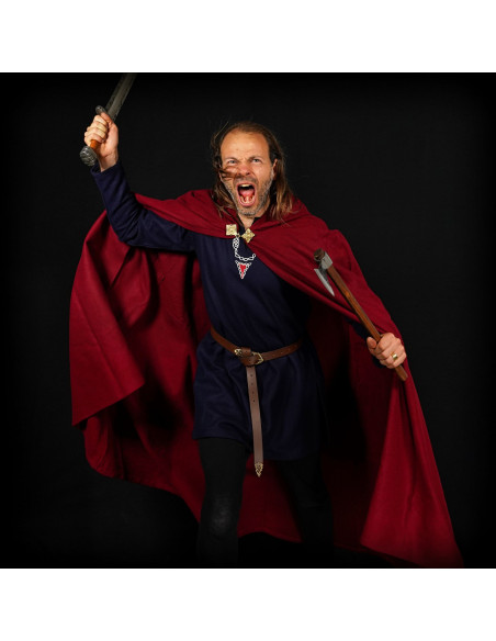 Grande Capa de Lã com Fecho de Latão...