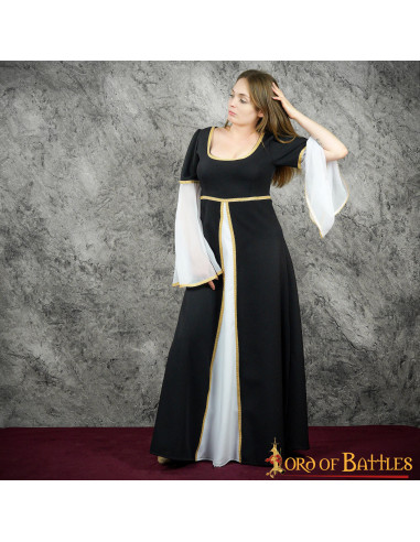 Vestido Medieval Courtesan Anne - Preto