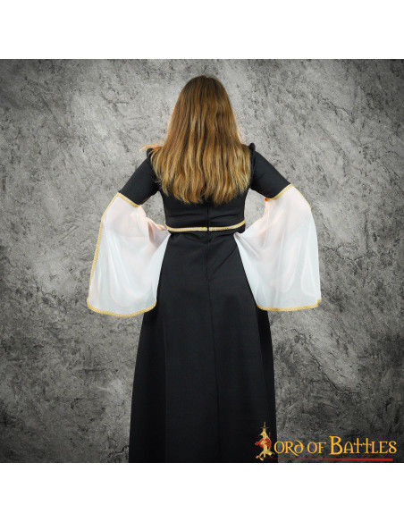 Vestido Medieval Courtesan Anne - Preto