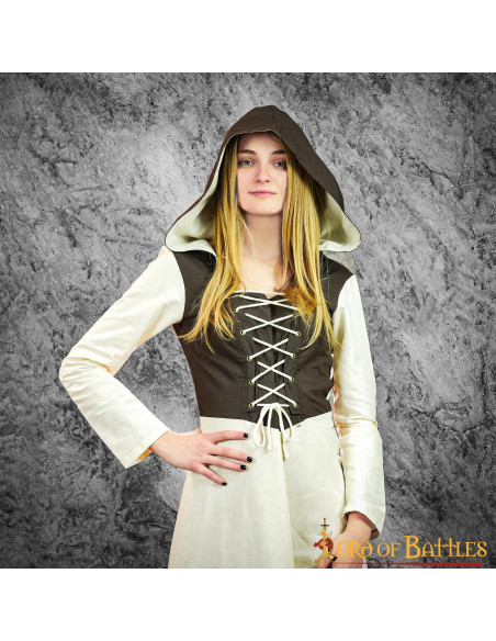 Vestido Medieval Mulher Eyra - Ecru