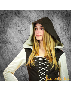 Vestido Medieval Mulher Eyra - Ecru 2