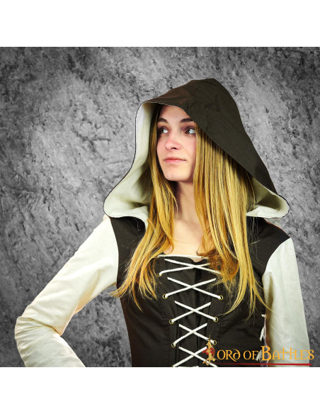 Vestido Medieval Mulher Eyra - Ecru