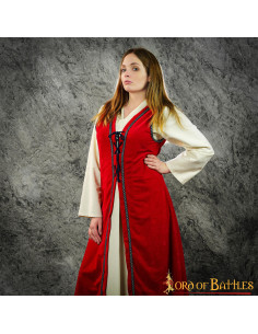 Brial Julietta medieval em vermelho