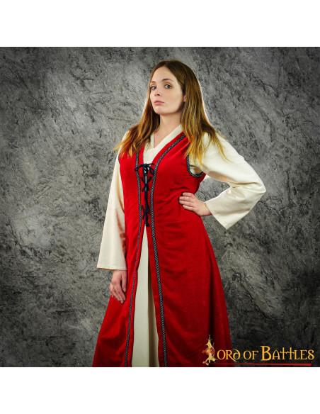 Brial Julietta medieval em vermelho