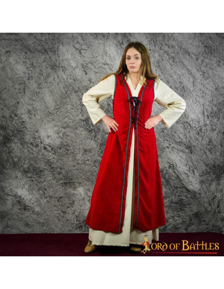 Brial Julietta medieval em vermelho