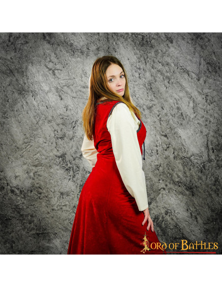 Brial Julietta medieval em vermelho