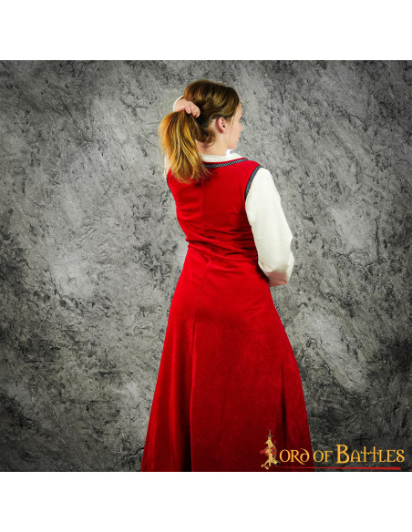 Brial Julietta medieval em vermelho