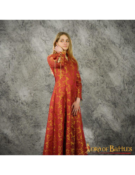 Mulher cortesã vestido medieval com...