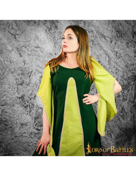 Vestido Medieval Aelis Courtesan - Verde