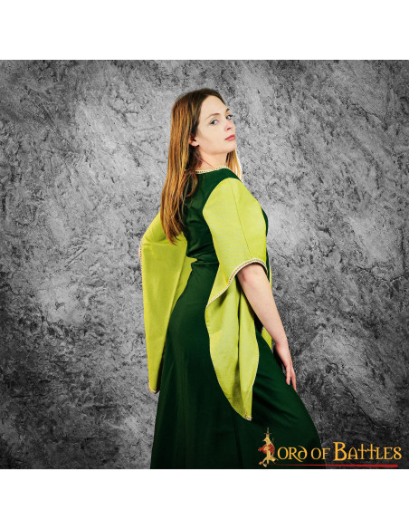 Vestido Medieval Aelis Courtesan - Verde
