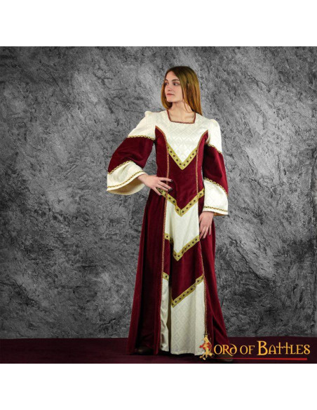 Vestido Nobre Catarina Medieval com...