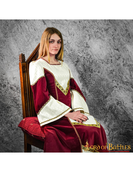 Vestido Nobre Catarina Medieval com...
