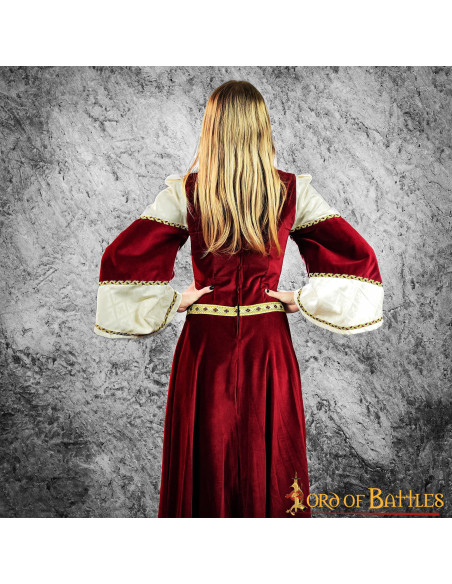 Vestido Nobre Catarina Medieval com...