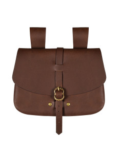 Bolsa medieval marrom Mythrojan (15,7x17,7 cm.)