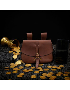 Bolsa medieval marrom Mythrojan (15,7x17,7 cm.) 2