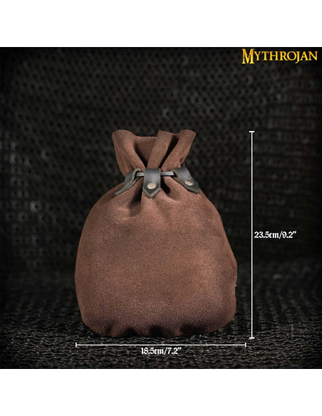 Bolsa mendigo medieval - Castanho...