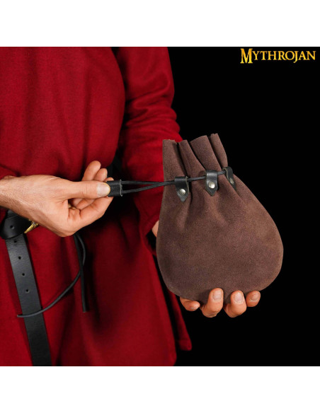 Bolsa mendigo medieval - Castanho...