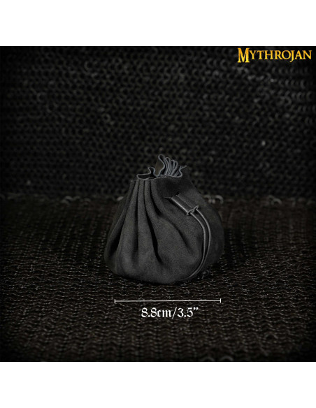 Bolsa de mendigo medieval - Preto...