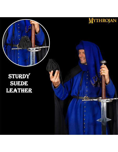 Bolsa de mendigo medieval - Preto...