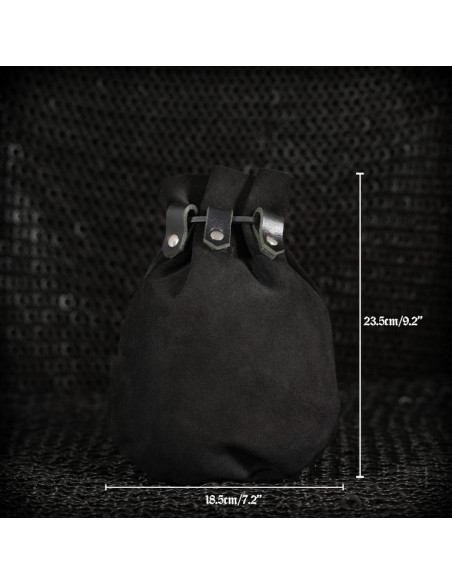Bolsa de mendigo medieval - Preto...