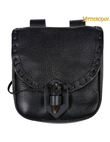 Bolsa medieval de couro com fecho...