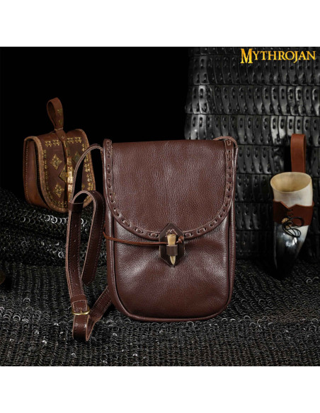 Bolsa de couro medieval, tipo alça de...