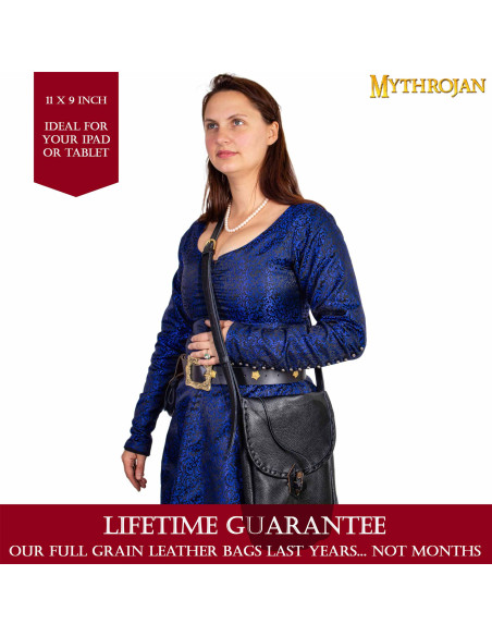 Bolsa de couro medieval, tipo alça de...