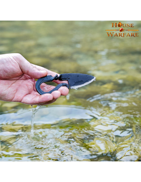 Faca medieval de ferro forjado à mão...