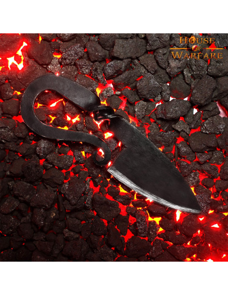 Faca medieval de ferro forjado à mão...