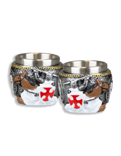 1 Copo Shot dos Cavaleiros Templários (5,5x7,2 cm.)